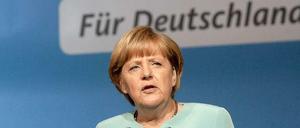 Watte-Wahlkampf. CDU-Chefin Angela Merkel am Montag auf einer Kundgebung im sächsischen Zwickau