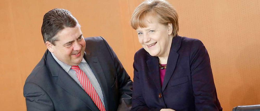 Kanzlerin und Vize: Angela Merkel und Sigmar Gabriel.