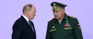 Zwei vermeintliche Meisterstrategen unter sich: Russlands Präsident Putin und sein Verteidigungsminister Shoigu.