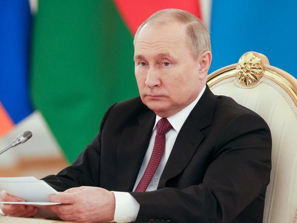 Der russische Präsident Wladimir Putin bei einem Treffen am Montag im Kreml. 