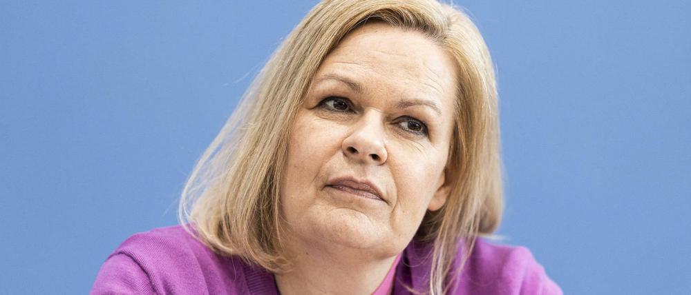 Die Bundesministerin für Inneres und Heimat, Nancy Faeser (SPD).