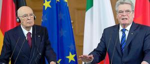 Sein letzter Staatsbesuch: Italiens Präsident Giorgio Napolitano und Bundespräsident Joachim Gauck in dieser Woche in Berlin