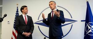 US-Verteidigungsminister Mark Esper and Nato-Generalsekretär Jens Stoltenberg