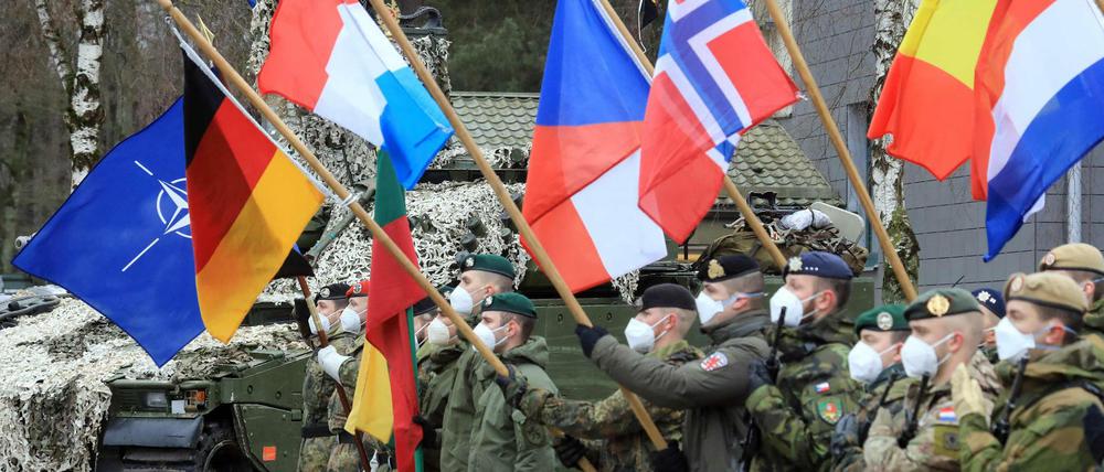 Nato-Kräfte in Litauen. Die Balten hoffen auf Verstärkung.