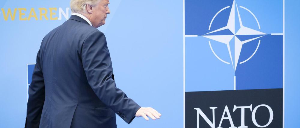 US-Präsident Donald Trump beim Nato-Gipfel im Juli 2018 in Brüssel.