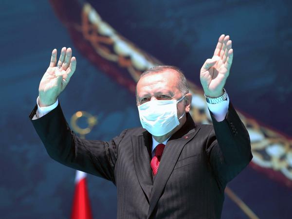 Präsident Erdogan nennt Israel einen "Terrorstaat".
