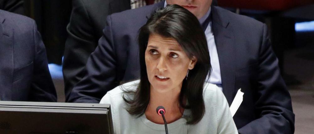 Kritik an Russland: Die US-Botschafterin bei den Vereinten Nationen, Nikki Haley