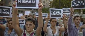 Tausende Argentinier protestierten am Motagabend in Buenos Aires und forderten die Aufklärung des Todes von Alberto Nisman