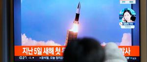 Fernsehbericht in Südkorea über neue Raketentests des Nordens