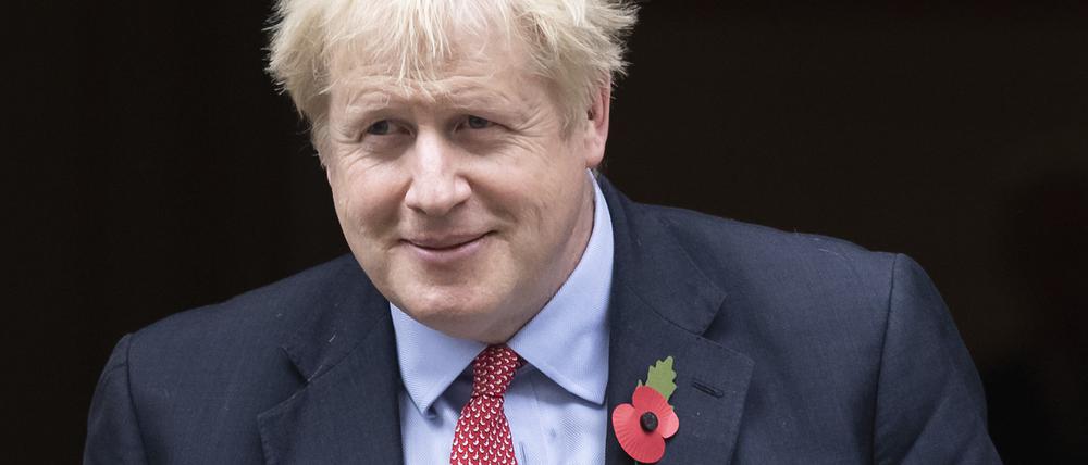 Der britische Premierminister Boris Johnson am Dienstag vor seinem Amtssitz in der Downing Street.