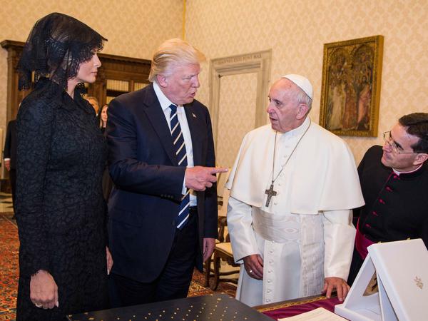 Papst Franziskus hat US-Praesident Donald Trump am Mittwoch (24.05.2017) in Audienz empfangen. 