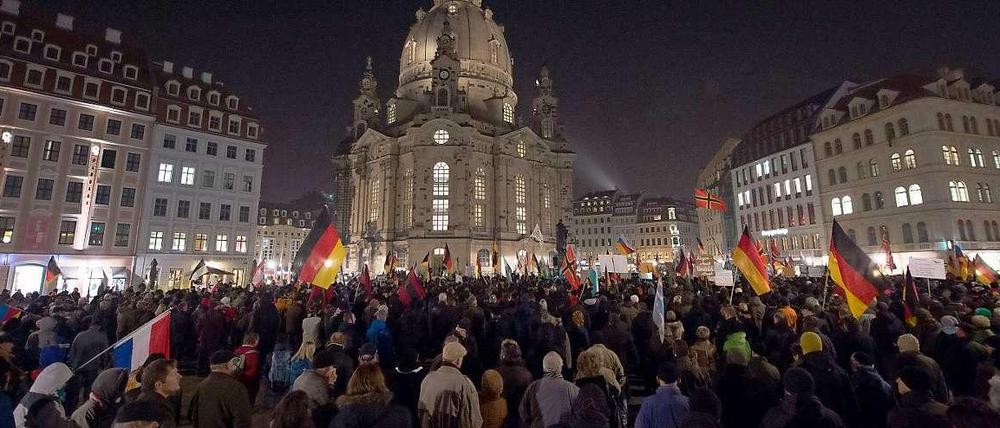Massenaufmarsch. Pegida hat in Dresden seit Beginn der Bewegung Zehntausende mobilisiert.