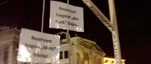 Klare Botschaft auf der Pegida-Demonstration in Dresden.
