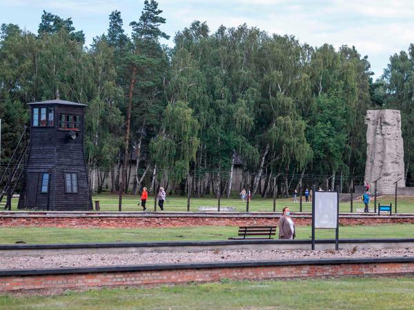 Die Gedenkstätte im ehemaligen Konzentrationslager Stutthof. Auf einem solchen Wachturm stand auch der ehemalige SS-Mann Bruno D. 