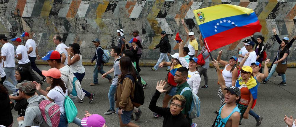 Protest gegen Venezuelas Präsident Maduro in Caracas