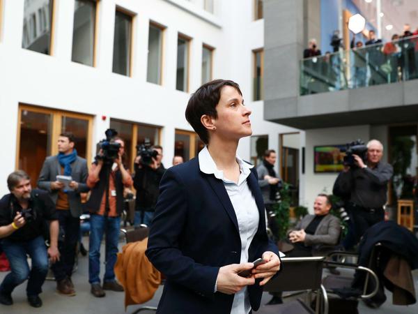 AfD-Chefin Frauke Petry im Haus der Bundespressekonferenz.