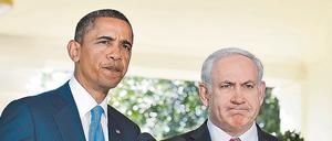 Zwei Staatsmänner, die sich zuletzt kaum ausstehen konnten: US-Präsident Barack Obama und der israelische Ministerpräsident Benjamin Netanjahu (rechts), hier im Jahr 2010 während einer Pressekonferenz im Weißen Haus in Washington. 