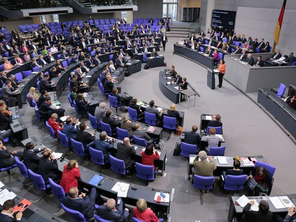 Der Bundestag am Donnerstag während der Debatte zu 70 Jahren Grundgesetz.