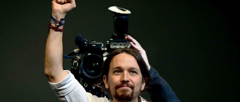 Gibt sich kämpferisch und entschlossen: Podemos-Chef Pablo Iglesias