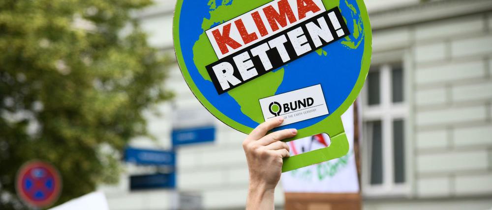 Demonstration für einen besseren Klimaschutz in Potsdam.