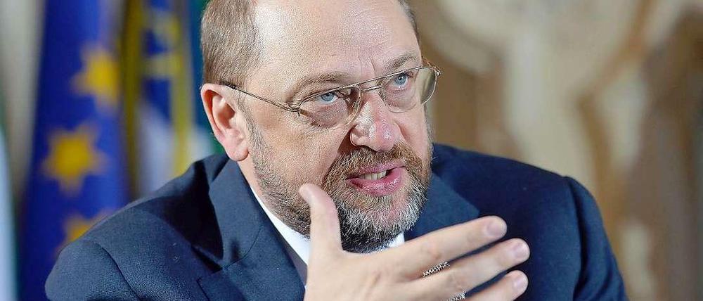 Der Spitzenkandidat der Sozialdemokraten für die Europawahl, Martin Schulz (SPD).
