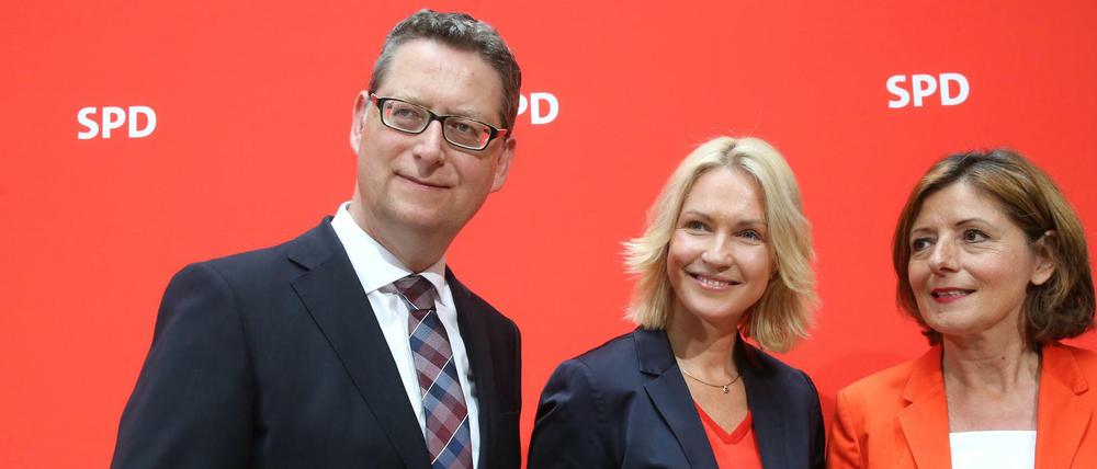 Die SPD-Spitze Schäfer-Gümbel, Schwesig, Dreyer 