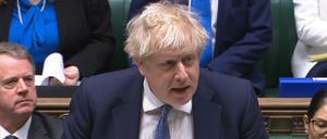 Boris Johnson, Premierminister von Großbritannien im britischen Unterhaus am 2. Februar 2022)