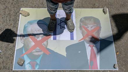 Proteste gegen die Annexionspläne, zu denen sich Israels Premier Netanjahu von US-Präsident Trump ermuntert sieht. 