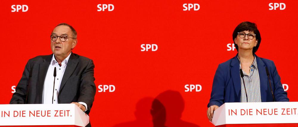 Die SPD-Vorsitzenden Norbert Walter-Borjans und Saskia Esken.