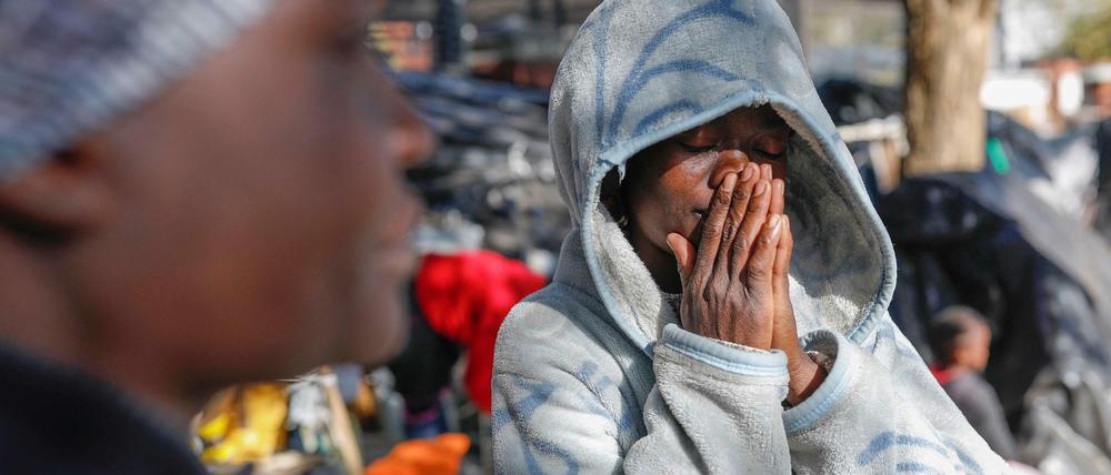 Verzweiflung der Vertreibung: Flüchtlinge während eines Treffens mit dem UN-Flüchtlingskommissar in Pretoria