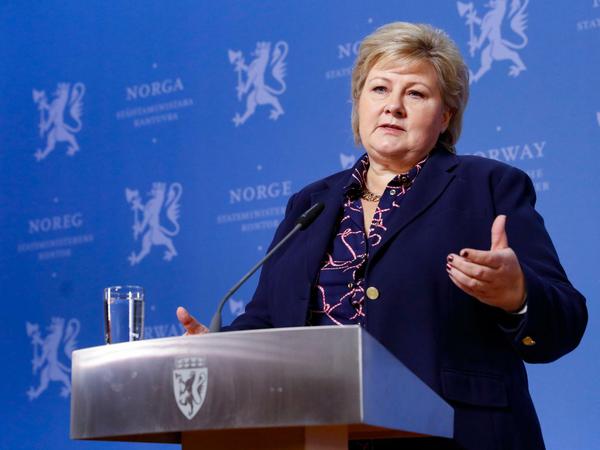 Erna Solberg, Ministerpräsidentin von Norwegen, muss sich ein neues Bündnis suchen.