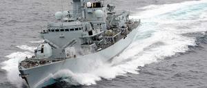 Die britische Fregatte „HMS Montrose“ bei einer Übung im Mittelmeer (Archivbild aus dem Oktober 2012).