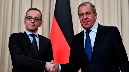 Bundesaußenminister Heiko Maas und Russlands Außenminister Sergej Lawrow. 