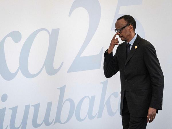 Ruandas Präsident Paul Kagame bei der Eröffnung der Gedenkveranstaltungen.