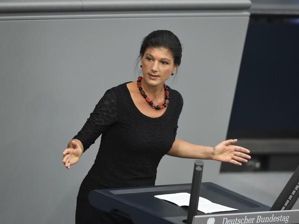 Sahra Wagenknecht (Linke) ging scharf mit der Bundesregeirung ins Gericht.