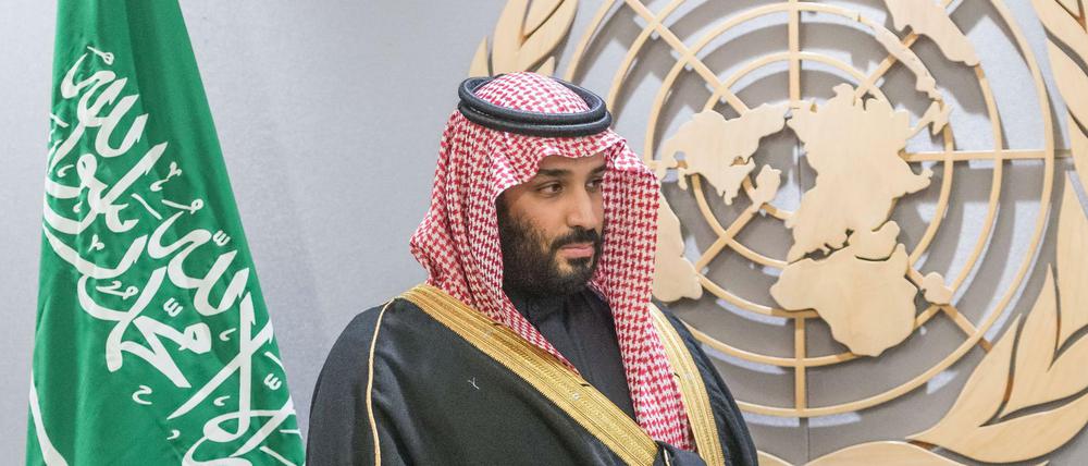 Saudi-Arabiens Kronprinz Mohammed bin Salman bei einem Besuch des UN-Hauptquartiers in New York.