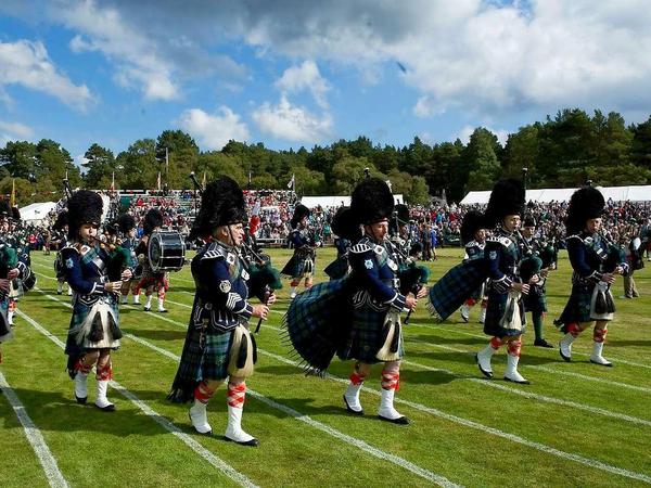 Die Highland Games in Schottland.