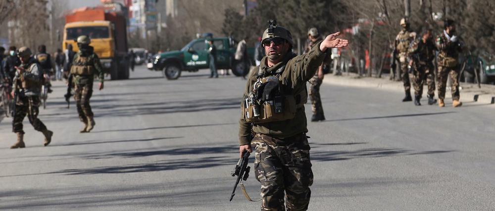 Bewaffnete Sicherheitskräfte in Kabul. (Archiv)