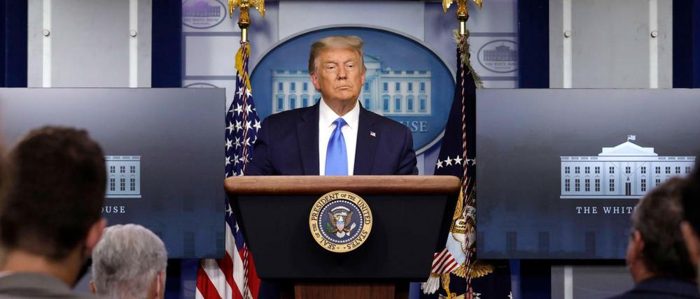 US-Präsident Donald Trump bei einer Pressekonferenz im Weißen Haus.