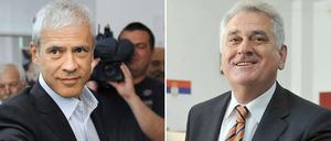 Der nationalistische Kandidat Tomislav Nikolic und der proeuropäische Amtsinhaber Boris Tadic.
