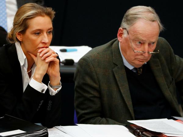 Alexander Gauland und Alice Weidel, die Fraktionschefs der AfD im Bundestag.