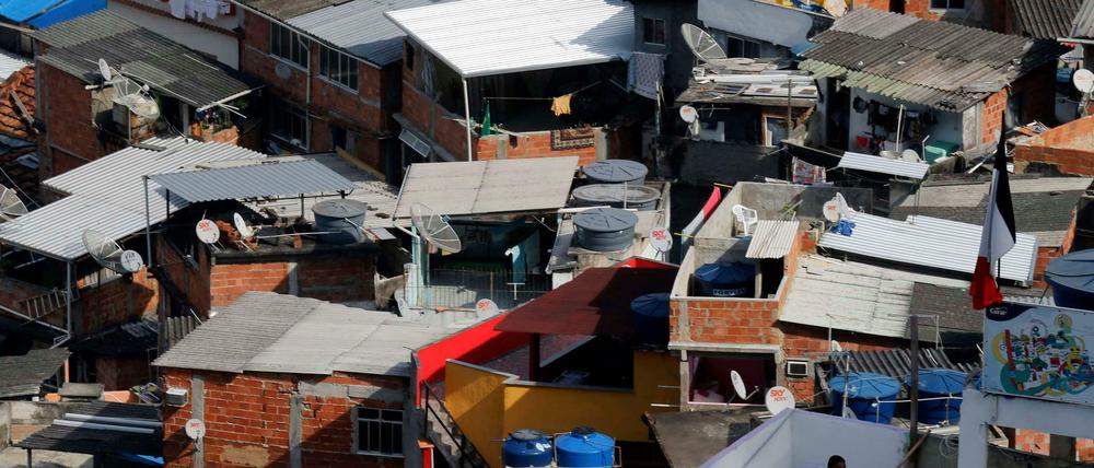 Blick in die Santa-Marta-Favela in Rio