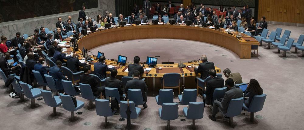 Sondersitzung des UN-Sicherheitsrats zur Eskalation der Gewalt im syrischen Rebellengebiet Ost-Ghouta.