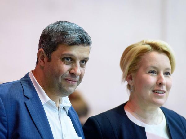 Spitzenduo für die Berliner SPD: Franziska Giffey und Raed Saleh