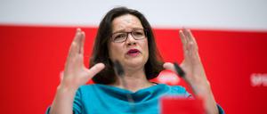 Andrea Nahles, Vorsitzende der Sozialdemokratischen Partei Deutschlands (SPD)