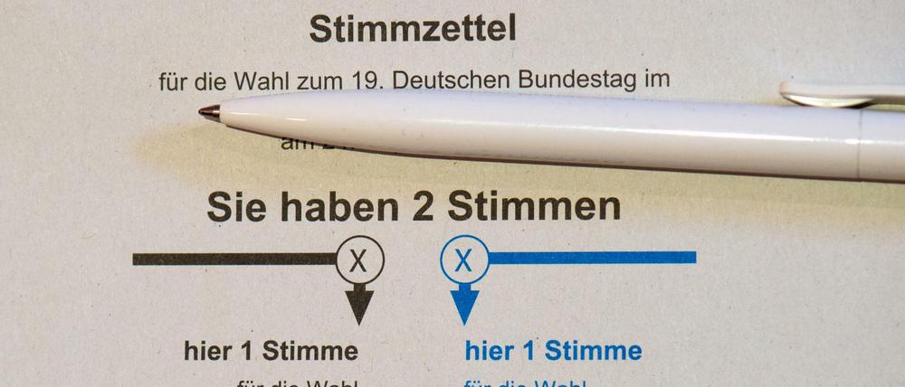 Briefwahlunterlagen für die Bundestagswahl 2017