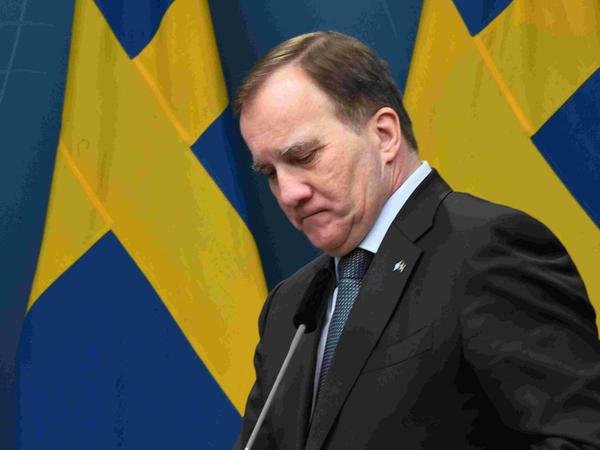 Schwedens Premier Stefan Löfven verliert an Vertrauen.