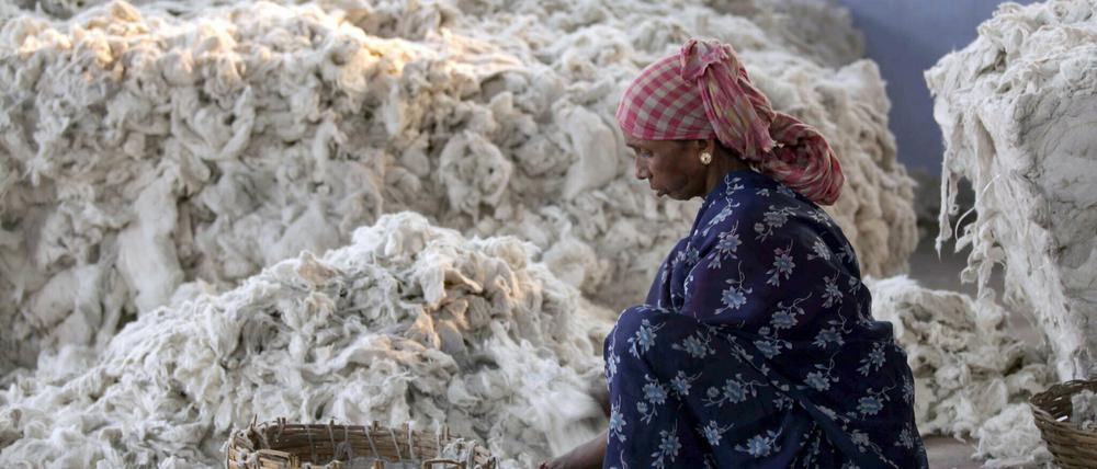Sollen deutsche Firmen haftbar gemacht werden, wenn die Baumwolle ihrer Textilien unter unfairen Bedingungen produziert wird? Darum geht es beim Streit ums Lieferkettengesetz.