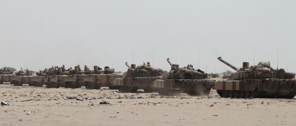Verband der von Saudi-Arabien geführten Truppen im Jemen (Archivbild von August 2015)