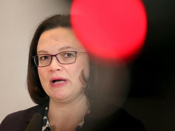 Die Fraktionsvorsitzende Andrea Nahles will SPD-Chefin werden.